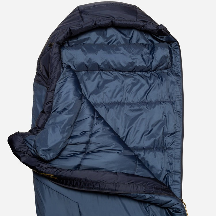 Blue long sleeping bag