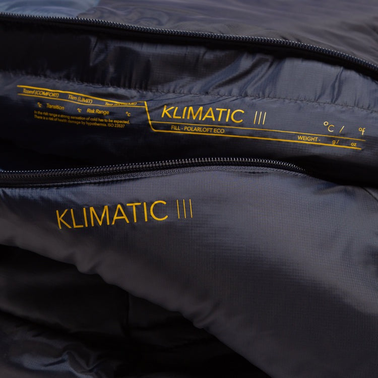 Blue long sleeping bag